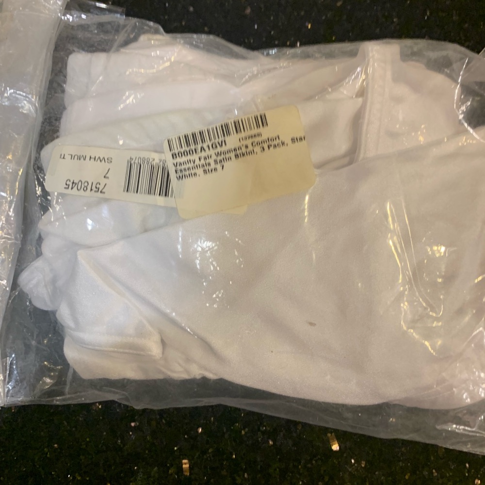 New Pack With Tags of 3 Women Satin Bikini White Photos